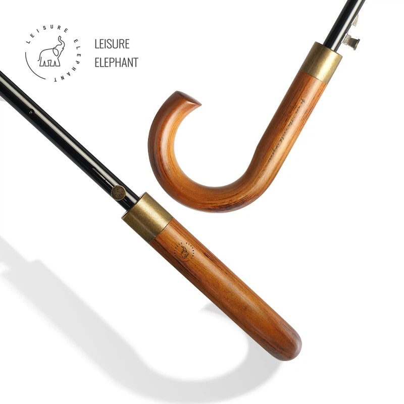 Umbrella with wooden Hook Handle